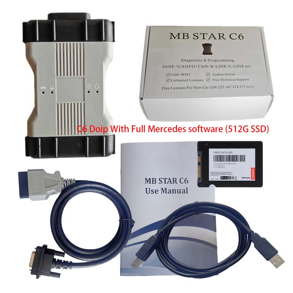 V2023.09 Mercedes Benz Xentry Diagnosis VCI MB SD Connect C6 DOIP Multiplexer Diagnostic Tool