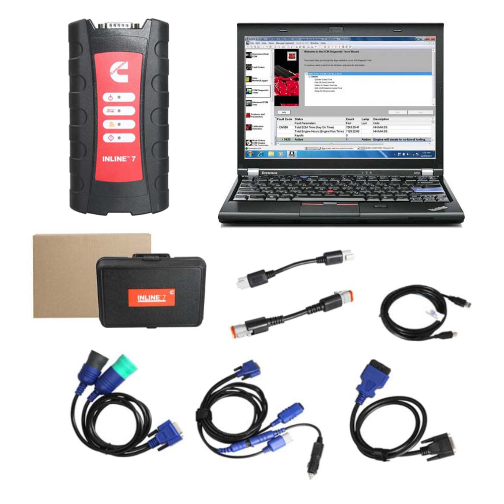 Cummins INLINE 7 Data Link Adapter With Cummins Insite 8.7 8.9 PRO Software Plus Lenovo T420 Laptop