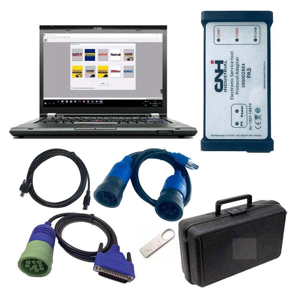 New Holland Electronic Service Tools CNH Kit Diagnostic Tool Newest CNH EST 9.10 Plus Lenovo T420 Laptop