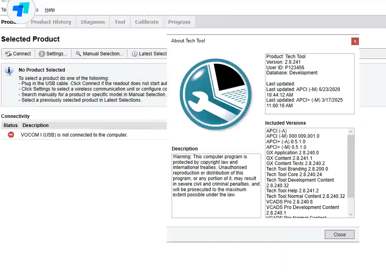 Diagnostic software volvo tech tool 2.8.241 with laptop